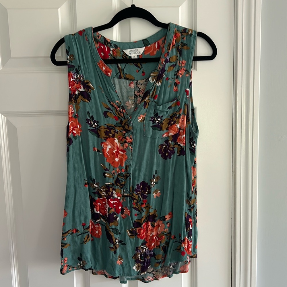 Loose fit button tank top from market and spruce
